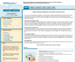 softinterface.com: Document Comparison and Document Conversion Software Tools from SoftInterface
Free Trial. Easy to use. Document comparison and document conversion software tools of the most popular file types is a Softinterface specialty.