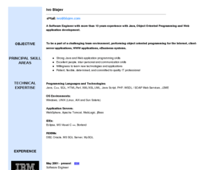 blajev.com: Resume of Ivo Blajev
Resume of Ivo Blajev