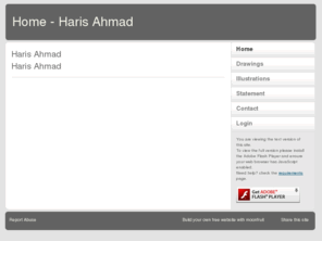 harisahmad.net: Home - Haris Ahmad
Official site of American born artist Haris Ahmad.