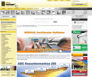 abcmarkisen.com: IHR MARKISEN-SHOP AM 07.04.2011 | Rollladen | Markisen | Verschattungen | Sonnenschutz | Plissee | Vordächer | Terrassenüberdachung | und mehr...
abc-markisen.de - Onlineshop für Sonnenschutzsysteme und mehr rund um Haus und Garten. Dies ist ein Online-Service von Sonnenschutzsysteme Leipzig Inh. Hr. Stephan-Dieter Werner. Sie finden hier Verschattungen aller Art Markisen, Rolladen, Jalousien, Plissee, Vertikallamellen, Rollos, Insektenschutz, Wintergärten, Gardinen, Zubehör...