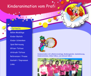 animationszauber.com: KinderAnimation Kinderschminken Luftballonmodellage Frankfurt Wiesbaden Mannheim Darmstadt Mainz
Kinder-Spaß mit bunten Modellierballons.  Fantasievolles Kinderschminken, anspruchsvolles Kreativbasteln, lustige Spiel-Animation