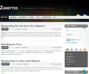 zanbytes.com: Zanbytes « Programmer's reference
Programmer's reference