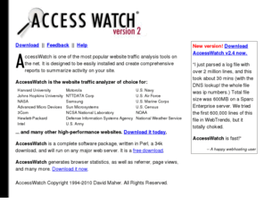 accesswatch.com: AccessWatch  . version 2.4 - Web Site Traffic Analysis
AccessWatch - Web Site Traffic Analysis