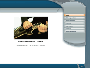 prosound-webshop.com: - Home
Beratung, Service, Verkauf und Versand professioneller Musikinstrumente und Beschallungstechnik