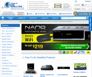 worldwidesatellites.com: WorldWideSatellites - Free to Air Satellite TV.FTA - Conaxsat,Limesat,Satzen,i-Link,Nanosat Nano Premium
WorldWideSatellites sells Free to Air Satellite TV Receivers & FTA Sat Accessories.Dealers of Nanosat,Conaxsat,Limesat,Satzen,Dreambox & i-Link.Located Mississauga,Ontario Canada & California,USA