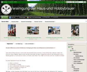 hausgebraut.com: Vereinigung der Haus- und Hobbybrauer in Deutschland e. V. (VHD)
Die Vereinigung der Haus- und Hobbybrauer in Deutschland e. V. informiert über ihre Aktivitäten und das Brauen von Bier im eigenen Heim.