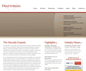 preatorien.com: Praetorian | Information Security Consulting & Software Security Assurance
Praetorian offers services in risk assessment, penetration testing, secure software development, computer forensics, security training and more
