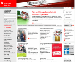sparkasse-guetersloh.org: Sparkasse Gütersloh (47850065) - Internet-Filiale
Die Internetfiliale der Sparkasse Gütersloh