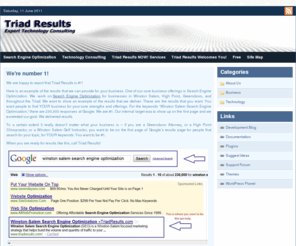 areusecure.net: TriadResults.com - Expert Technology Consultants - (336) 462-9321
Triad Results is a Winston Salem Internet and Technology Services Company. Exceeding your expectations. We serve great companies in Winston Salem, Greensboro, High Point, North Carolina and the US. Let us help grow your business! 