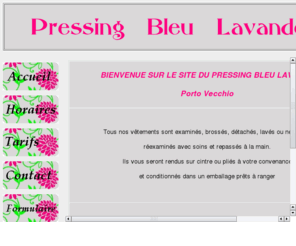 pressing2a.com: Pressing Bleu Lavande - Porto Vecchio - Corse
location de linges, pressing, service client, blanchisserie