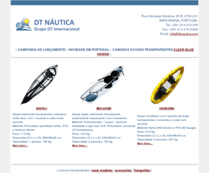 canoatransparente.com: Artigos e equipamentos para a náutica e canoagem de recreio | DT Internacional
