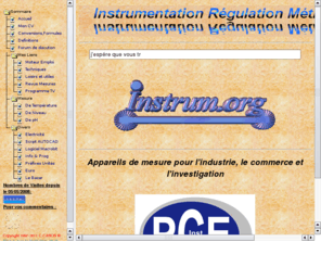 instrum.org: Instrumentation Régulation Industrielle
 service GRATUIT du régleur métrologie instrumentation informatique divers 