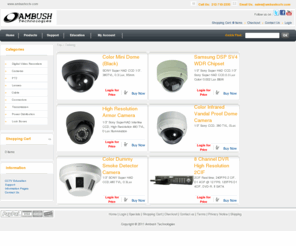 militarydvr.com: CCTV Camera & DVR Manufacturer  - Ambush Technologies
Ambush Technologies Digital Video Recorders utilizes the latest industry standard video compression technology known as H.264/AVC. Display and recording of video and audio are in real-time and fully synchronized up to D1 4CIF resolution. 