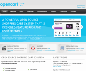 opencart.biz: OpenCart - Open Source Shopping Cart Solution
A free shopping cart system. OpenCart is an open source PHP-based online e-commerce solution.