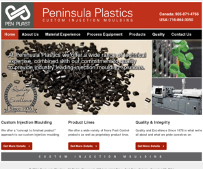 penplast.com: Peninsula Plastics - Custom Injection Moulding, Quality Parts and Service
Peninsula Plastics Limited - Custom Injection Moulding Services for North America and Beyond. Committed to Quailty and Part excellence.