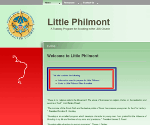 littlephilmont.com: littlephilmont.com - Home
Welcome to a Little Philmont Resource for LSA Scouters