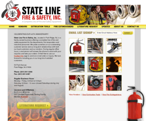 statelinefireandsafety.com: State Line Fire & Safety, Inc. - Park Ridge, New Jersey (NJ) - Fire equipment and fire safety equipment
Fire and safety equipment supplier for fire departments, first responders and industrial personnel, located on the New York (NY) and New Jersey (NJ) border. Family owned and operated.