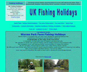 uk-fishing-holidays.co.uk: UK Fishing Holidays.Carp fishing in log cabins.Luxury self catering accommodation.Carp,perch,roach.
UK fishing holidays.Carp fishing in log cabins near bournemouth bournmouth England.carp fishing Accommodation,luxury self catering log cabins .fish Carp,Mirror and Common Perch,Roach and Crucians.All year round.lake,lakes 