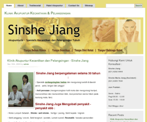 sinshejiang.com: Klinik Akupuntur | Akupuntur Kecantikan |Akupuntur Pelangsingan
Klinik Akupuntur - Sinshe Jiang Spesialis Akupuntur Kecantikan dan Pelangsingan Tubuh. Hub. Klinik Akupuntur Sinshe Jiang di 9292 9848 / 9305 7630 Untuk Konsultasi Gratis