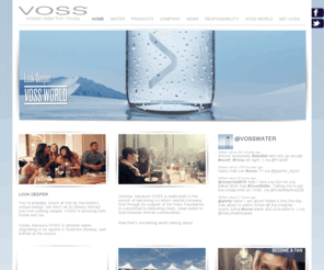 voss-water.net: Sparkling Mineral Water | Bottled Water Suppliers | Artesian Water Company
VOSS Artesian Water from Norway is pure water with an amazing taste.  Drawn from a pristine aquifer, Norwegian sparkling mineral water is naturally unfiltered and among the best in the world.