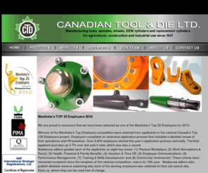 ctd.mb.ca: CTD - Canadian Tool and Die Ltd., Manufacturing of Hubs, Spindles, Wheels, OEM Cylinders and Replacement Cylinders for Oil and Gas, Mining, Construction, Agricultural and Industrial
CTD - Canadian Tool and Die Ltd., manufacturing of hubs, spindles, wheels, OEM cylinders and replacement cylinders for oil and gas, mining, construction, agricultural and industrial