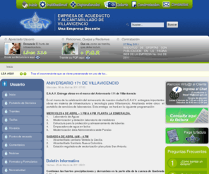 eaav.gov.co: :: Empresa de Acueducto y Alcantarillado de Villavicencio ::
Sitio Web Oficial de la EAAV (Empresa de Acueducto y Alcantarillado de Villavicencio).