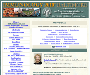 immunology2010.org: IMMUNOLOGY 2010TM -- 97th AAI Annual Meeting Scientific Program!
