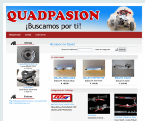 quadpasion.net: Accesorios Quad : Quadpasion
Accesorios Quad, Accesorios Quad. Venta de accesorios y productos para Quad. Instalación de accesorios y componentes. Especialistas en suspensiones Quad. Quadpasion.