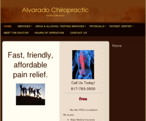 alvaradochiro.com: AlvaradoChiro - Home
Fast, friendly, affordable pain relief.  