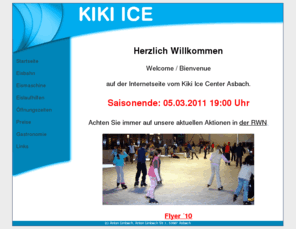 kiki-ice.de: KIKI ICE. Das Eislaufvergnügen für die ganze Familie.
Kiki Ice, Das Eislaufvergngen fr die ganze Familie im Vorteil Center in Asbach.