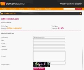 selfnessturism.com: Domain adatlap - Domain Dock - Eladó domain nevek
Értékes eladó és bérelhető domain nevek széles választékban.