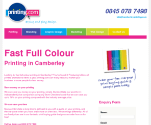 camberleyprinting.com: Camberley Printing, Camberley Print, Camberley Printers | Printing.com @ Plug and Play Design
Camberley Printing, we specialise in Flyers, Business cards, leaflets and much more. With Lowest price guarantee and guarantee turnaround time