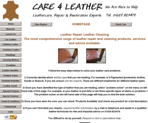 care4leather.com: Leather Repair, Leather Cleaning, Leather Care, How to clean leather
Leather Repair, Leather Cleaning, Leather Care, How to clean leather. Free advice and professional products