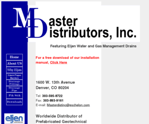 drainage-eljen.com: Master Distributors, Inc.
Master Distributor of Prefabricated Grotechnical Drainage Systems and Associated Support Products.