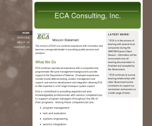 ecaconsult.com: ECA Consulting, Inc. - Home
 Mission StatementThe mission of ECA is to combine experience with innovation and become a recognized leader in providing quality services and solutions. 