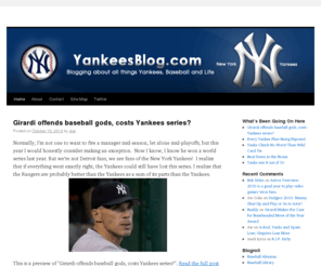 yankeesblog.com: The Yankees Blog
A blog about the greatest baseball team ever.  The New York Yankees.