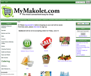 mymakolet.com: MyMakolet.com, The Most Convenient Way To Shop
MyMakolet.com :  - Drinks Grocery Health and Beauty Cleaning Products Butcher and Fish Paper and Plastic Fresh Produce (Monday-Friday) Dairy Specials Mini America Pesach MyMakolet Discount Products grocery , Israel, shop, online shopping