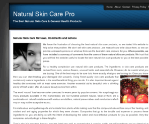 natural-skin-care-pro.com: Natural Skin Care Pro
Buy natural skin care products with confidence. With reviews and unbiased reports based on customer feedback for top brand name products .