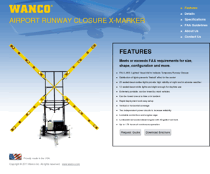 runwayclosure.com: Wanco X-Marker × Runway Closure Marker
The Wanco X-Marker is a runway closure signal that efficiently and effectively warns pilots of closed airport runways and taxiways, and protects maintenance crews working in these areas.