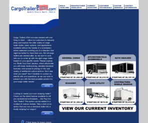 cargo-trailers.com: Cargo Trailers USA - Custom Enclosed Cargo Trailers
Cargo trailers for every need! Build your own custom enclosed cargo trailer online. Offering custom trailers including motorcycle, drag, ATV, snowmobile, concession cargo trailers and more.