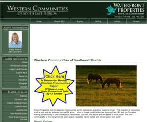 westerncommunities.us: Ranch Colony Homes For Sale | Jupiter Farms | Caloosa | Kathy Palmer
