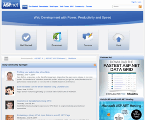 aspsec.net: Home: The Official Microsoft ASP.NET Site
Official Microsoft ASP.NET site. Learn & Download ASP.NET and ASP.NET MVC. Find answers in the forums. Official news, blogs, tutorials and videos.