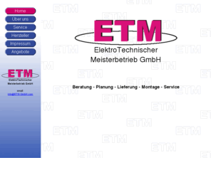 etm-gmbh.com: ETM GmbH - Ihr Partner in sachen Elektrotechnik/Elektroinstallationen
ETM - Elektroinstallationen