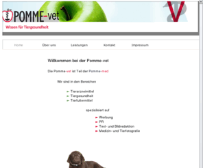 medizinjournalistin.com: www.pomme-vet.de Journalismus Tiermedizin
Die Pomme-vet ist spezialisiert auf Text, Foto und Grafikerstellung im Bereich Tierarzneimittel, Tiergesundheit und Tierfuttermittel