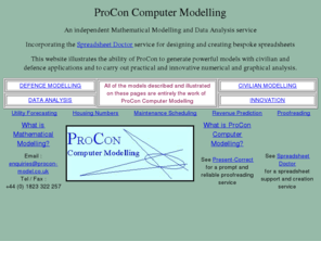 procon-model.co.uk: ProCon Computer Modelling
An Independent Mathematical Modelling Service