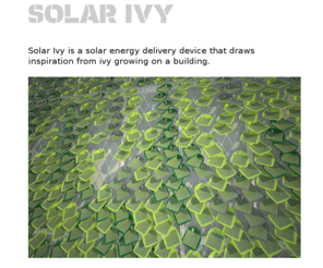 solarivy.com: Solar Ivy
SMIT is a sustainable design start-up company that is developing a new approach to solar and wind power.