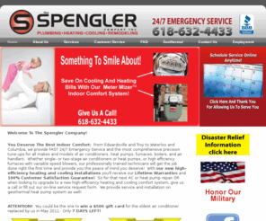 spenglerplumbing.com: Heating, Air Conditioning, Plumbing Contractor OFallon IL
The Spengler is THE RESOURCE for the Homeowner in the greater St. Louis Metro East area and Southern Illinois for plumbing, heating, cooling, water treatment, indoor air quality and remodeling. 