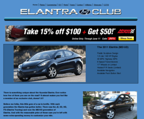 elantragtclub.com: The Hyundai Elantra Club
The Hyundai Elantra GT Club....We feature information, photos, reviews, mods, performance, maintenance, detailing, a message board, chat and more! For the Elantra GT and GLS owner.