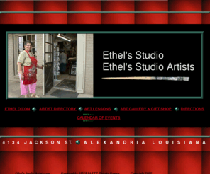 ethelsstudioartists.com: Welcome to Ethel's Studio Artists
Ethel's Studio Artists

Ethel's Studio, the studio of renown artist Ethel Dixon presents a wonderful collection of art and artists. 