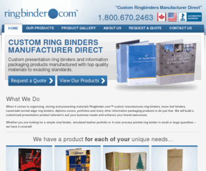 ringbinder.com: Ring Binders, Custom Ring Binders, Portfolio Binders | Ringbinder.com
Ringbinder.com offers a wide range of custom ring binders, ecoflex binders, portfolios, diploma covers, customized binders and other presentation products.